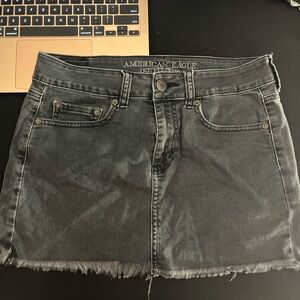 American Eagle Outfitters Charcoal Denim Skirt